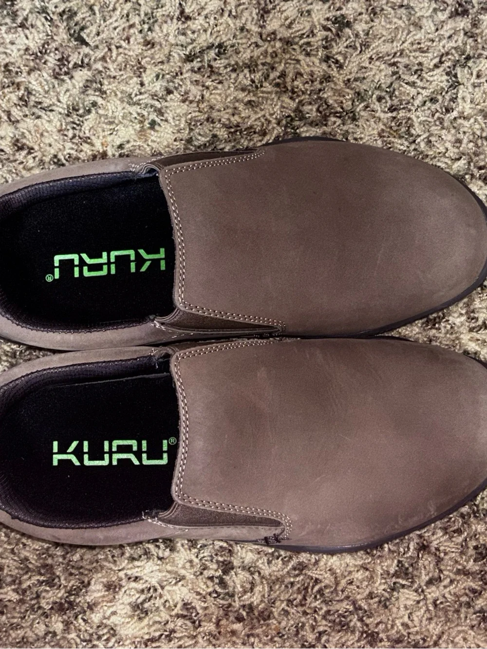 KURU Womens Kivi Slip On Sneaker Size 8.5 Wide Warmstone Brown Leather NIB